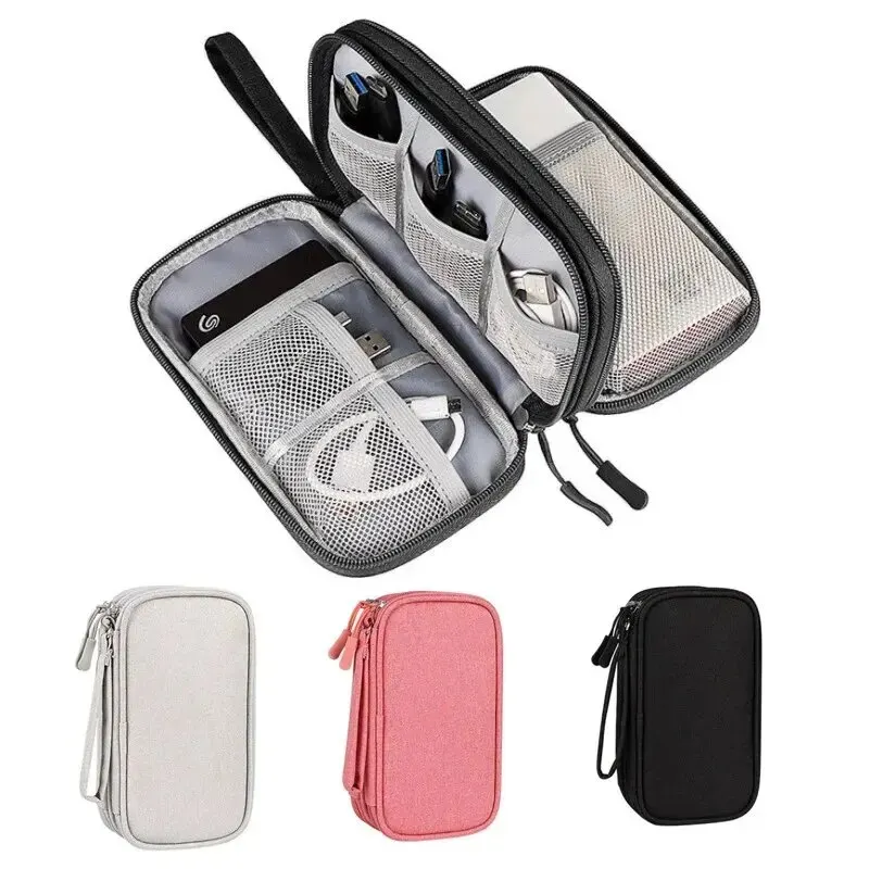 Cable Organizer - 1 SZT. Szara/Czarna/Różowa/Granatowa NOWA Torba Organizer