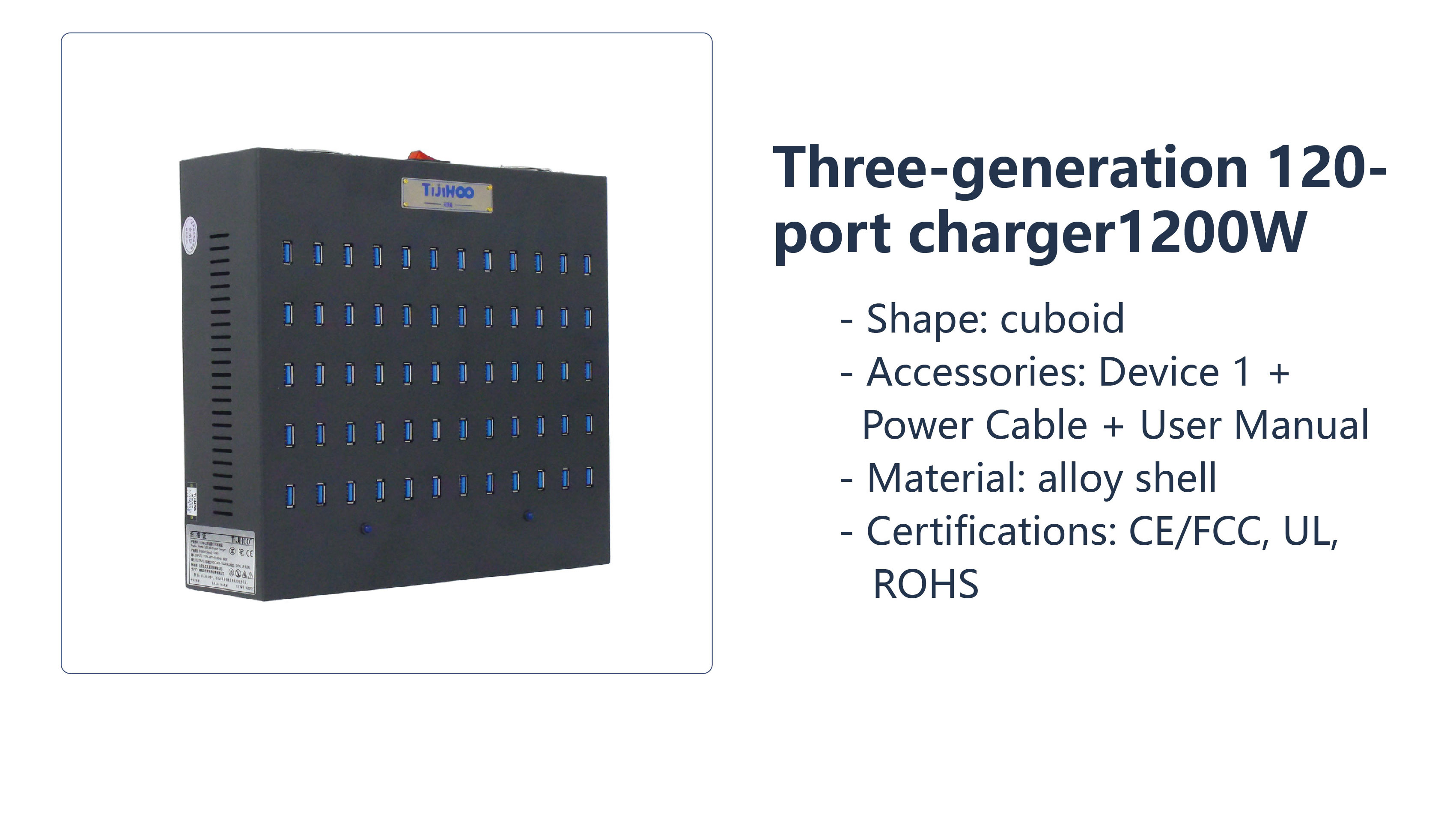 Usb Hub - Obudowa ze stopu UH40-2, 40-portowy hub